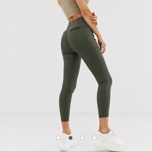 Olive green ASOS cropped pants